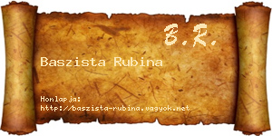 Baszista Rubina névjegykártya